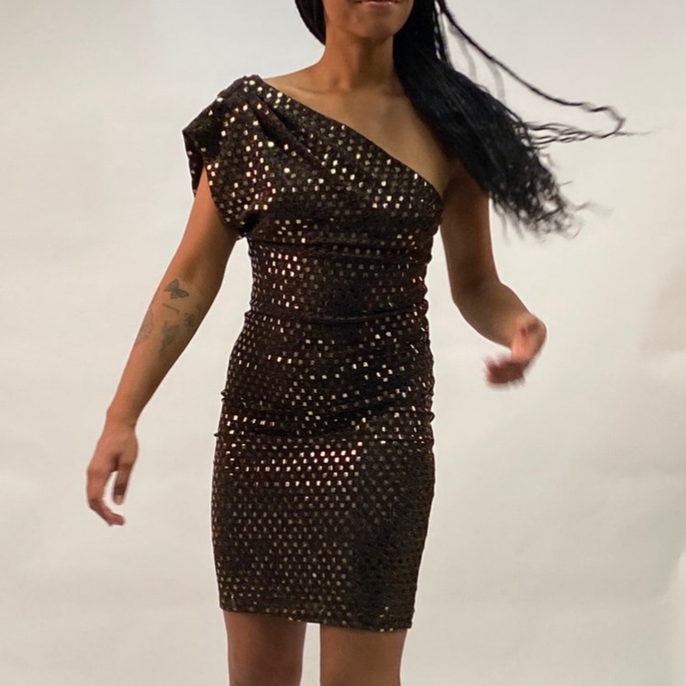 Sequins One Shoulder Mini dress